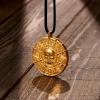 imageSpooktacular Creations Halloween Pirate Coin Necklace Pirate Skull Necklace Accessories for Men Women Halloween Cosplay Pirates Costume Halloween Dress Up Party FavorsGold
