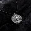 imageSpooktacular Creations Halloween Pirate Coin Necklace Pirate Skull Necklace Accessories for Men Women Halloween Cosplay Pirates Costume Halloween Dress Up Party FavorsSilver