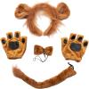 imageSpooktacular Creations Halloween Puppy Dalmatian Lion Monkey Costume Accessories Set Animal Costume with Animal Ears and TailLion
