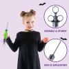 imageSpooktacular Creations Halloween Radioactive Glowing Syringe Prop Large Glow Syringes with Green Tube Kids Women Men Mad Scientist Costume Accessories Halloween Doctor Cosplay Accessory