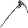 imageSpooktacular Creations Halloween Sin Scythe Costume Accessory Scythe Tool Toy Weapons Silver Skeleton Skull Staff for Kids Women Men Halloween Cosplay Cane Props Party Dress Up