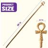 imageSpooktacular Creations Halloween Staff Egyptian Costume Walking Cane Accessories for Dress Up Gold Egyptian Style Walking Stick Toy Prop for Kids Women Men Halloween Cosplay Party Pretend Play