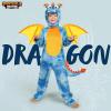 imageSpooktacular Creations Halloween Toddler Dragon Costume Dinosaur Costume kids with Wings for Baby Halloween Dress Up PartyBlue