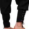 imageSpooktacular Creations Men Halloween Medieval Renaissance Pants With Pocket Ankle Banded Pirate Pants Viking CostumeBlack
