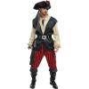 imageSpooktacular Creations Men Pirate Costume Adult Pirate Shirt Vest Viking Pants Hat Set for Halloween Themed PartiesBeige