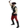 imageSpooktacular Creations Men Pirate Costume Adult Pirate Shirt Vest Viking Pants Hat Set for Halloween Themed PartiesBeige