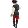 imageSpooktacular Creations Men Pirate Costume Adult Pirate Shirt Vest Viking Pants Hat Set for Halloween Themed PartiesBeige