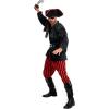 imageSpooktacular Creations Men Pirate Costume Adult Pirate Shirt Vest Viking Pants Hat Set for Halloween Themed PartiesBlack
