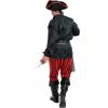 imageSpooktacular Creations Men Pirate Costume Adult Pirate Shirt Vest Viking Pants Hat Set for Halloween Themed PartiesBlack