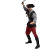 imageSpooktacular Creations Men Pirate Costume Adult Pirate Shirt Vest Viking Pants Hat Set for Halloween Themed PartiesGray