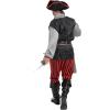 imageSpooktacular Creations Men Pirate Costume Adult Pirate Shirt Vest Viking Pants Hat Set for Halloween Themed PartiesGray