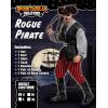 imageSpooktacular Creations Men Pirate Costume Adult Pirate Shirt Vest Viking Pants Hat Set for Halloween Themed PartiesGray