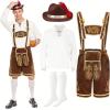 imageSpooktacular Creations Mens German Bavarian Oktoberfest Costume Set Beer Costume Hat for Adults Halloween and Beer FestivalBrown