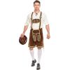 imageSpooktacular Creations Mens German Bavarian Oktoberfest Costume Set Beer Costume Hat for Adults Halloween and Beer FestivalBrown