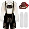 imageSpooktacular Creations Mens German Bavarian Oktoberfest Costume Set Beer Costume Hat for Adults Halloween and Beer FestivalDark