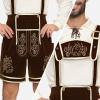 imageSpooktacular Creations Mens German Bavarian Oktoberfest Costume Set Beer Costume Hat for Adults Halloween and Beer FestivalDark Brown