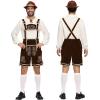 imageSpooktacular Creations Mens German Bavarian Oktoberfest Costume Set Beer Costume Hat for Adults Halloween and Beer FestivalDark Brown