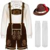 imageSpooktacular Creations Mens German Bavarian Oktoberfest Costume Set Beer Costume Hat for Adults Halloween and Beer FestivalDark Brown