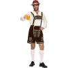 imageSpooktacular Creations Mens German Bavarian Oktoberfest Costume Set Beer Costume Hat for Adults Halloween and Beer FestivalDark Brown