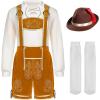 imageSpooktacular Creations Mens German Bavarian Oktoberfest Costume Set Beer Costume Hat for Adults Halloween and Beer FestivalGinger