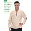 imageSpooktacular Creations Mens Halloween Renaissance Medieval Viking Costume Long Sleeved Pirate Shirt Top for DressUp PartiesBeige