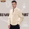 imageSpooktacular Creations Mens Halloween Renaissance Medieval Viking Costume Long Sleeved Pirate Shirt Top for DressUp PartiesBeige