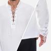 imageSpooktacular Creations Mens Halloween Renaissance Medieval Viking Costume Long Sleeved Pirate Shirt Top for DressUp PartiesWhite