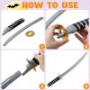imageSpooktacular Creations Ninja Swords Backpack Weapon Toy Set with Swords and Knives for Kids Ninja Costume Accessories for Cosplay Dressup Party