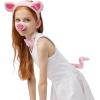 imageSpooktacular Creations Pink Pig Dalmatian Costume Set with Ears Nose Tail and Bow Tie Animal Costume Accessories for UnisexPig