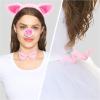 imageSpooktacular Creations Pink Pig Dalmatian Costume Set with Ears Nose Tail and Bow Tie Animal Costume Accessories for UnisexPig