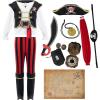 imageSpooktacular Creations Pirate Costume for Kids Boys Pirate Outfit Set for Toddler Halloween Pretend Roleplay Themed PartyBlack