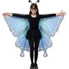 imageSpooktacular Creations Rainbow Butterfly Wing Kids Halloween Butterfly Costume for Girls with Lace Mask and Bug Headband for Halloween Costume PartyBlue