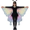 imageSpooktacular Creations Rainbow Butterfly Wing Kids Halloween Butterfly Costume for Girls with Lace Mask and Bug Headband for Halloween Costume PartyRainbow