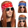 imageSpooktacular Creations Rockstar Costume 90s Rock Heavy Metal with 3pcs Bandanas Wig Gloves Sunglasses for Halloween Costumes 80s 90s Accessories