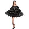 imageSpooktacular Creations Spider Costume Adult Woman Halloween Poncho Costume Spider Web Dress Poncho Outfit