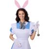 imageSpooktacular Creations White Bunny Accessory Set Bunny Costume with Headband Bow Tie Tail Gloves Pocket Watch for Women Halloween Rabbit Costume for Women for Role Play and Party