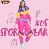 imageSpooktacular Creations Women 80s Costume Adult Halloween 70s Workout Sportswear Outfit for Halloween Costume PartyPink