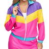 imageSpooktacular Creations Women 80s Costume Adult Halloween 70s Workout Sportswear Outfit for Halloween Costume PartyPink