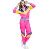 imageSpooktacular Creations Women 80s Costume Adult Halloween 70s Workout Sportswear Outfit for Halloween Costume PartyPink