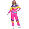 imageSpooktacular Creations Women 80s Costume Adult Halloween 70s Workout Sportswear Outfit for Halloween Costume PartyPink