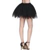 imageSpooktacular Creations Womens Petticoat Skirts Tutu Tulle Tutu Skirt Elastic Underskirt for Halloween Party CosplayBlack