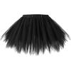 imageSpooktacular Creations Womens Petticoat Skirts Tutu Tulle Tutu Skirt Elastic Underskirt for Halloween Party CosplayBlack