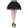 imageSpooktacular Creations Womens Petticoat Skirts Tutu Tulle Tutu Skirt Elastic Underskirt for Halloween Party CosplayBlack