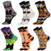 imageJOYIN 6 Pairs Halloween Socks Fuzzy Fall Socks Novelty Halloween Pumpkin Sock Warm Soft spooky sock