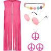 imageSpooktacular Creations 60s 70s Outfits for Women Halloween Disco Hippie Costume Accessories for Adult Halloween Costume