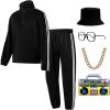 imageSpooktacular Creations 80s Workout Costumes for Men Adult Halloween 90s Hip Hop Rapper Costume for Halloween Cosplay Party