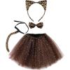 imageSpooktacular Creations Cat Pig Leopard Costume Set with Tutu Animals Headband Collar and TailCosplay Accessory KidsCheetah