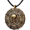 imageSpooktacular Creations Halloween Pirate Coin Necklace Pirate Skull Necklace Accessories for Men Women Halloween Cosplay Pirates Costume Halloween Dress Up Party FavorsAntique Bronze
