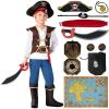 imageSpooktacular Creations Halloween Pirate Costume Kids Boys Pirate Costume Set for Toddler Halloween DressUp Themed PartyBlue