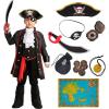 imageSpooktacular Creations Halloween Pirate Costume for Kids Boy Captain Pirate Costume for Trick or Treat Themed PartyBlack